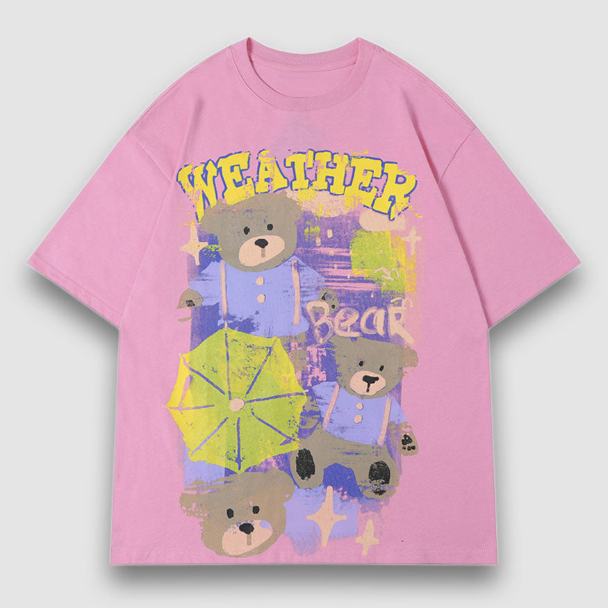 Style Core Aesthetics, New Style Trends Umbrella & Bear Printed Tee