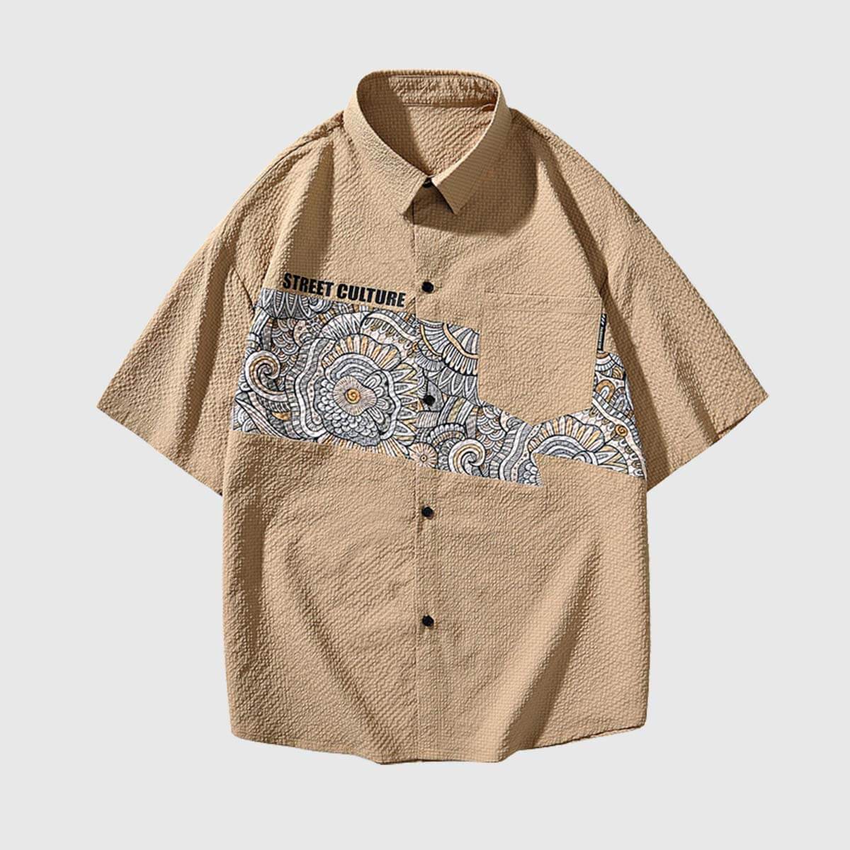 Style Core Aesthetics, New Style Trends Urban Paisley Print Shirt