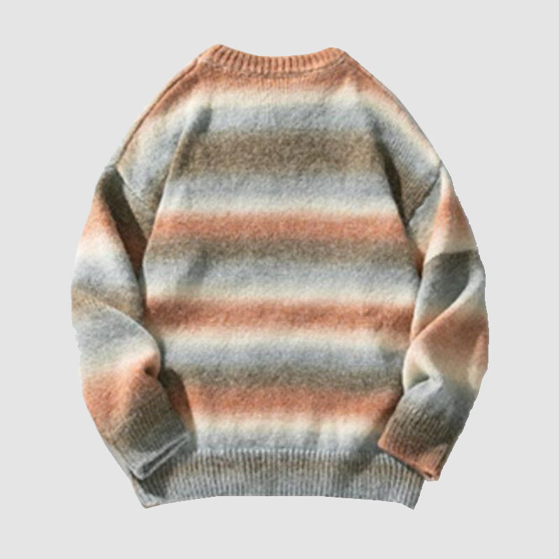 Style Core Aesthetics, New Style Trends Vibrant Transition Stripe Knit Pullover