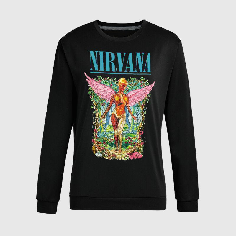 Style Core Aesthetics, New Style Trends Vintage Angel Printed Sweatshirt