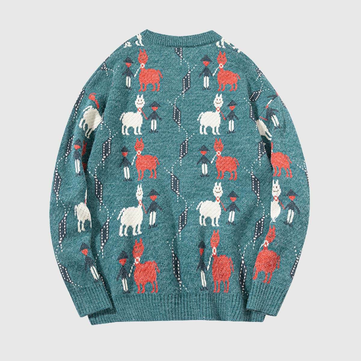 Style Core Aesthetics, New Style Trends Vintage Animal & Forest Knit Sweater
