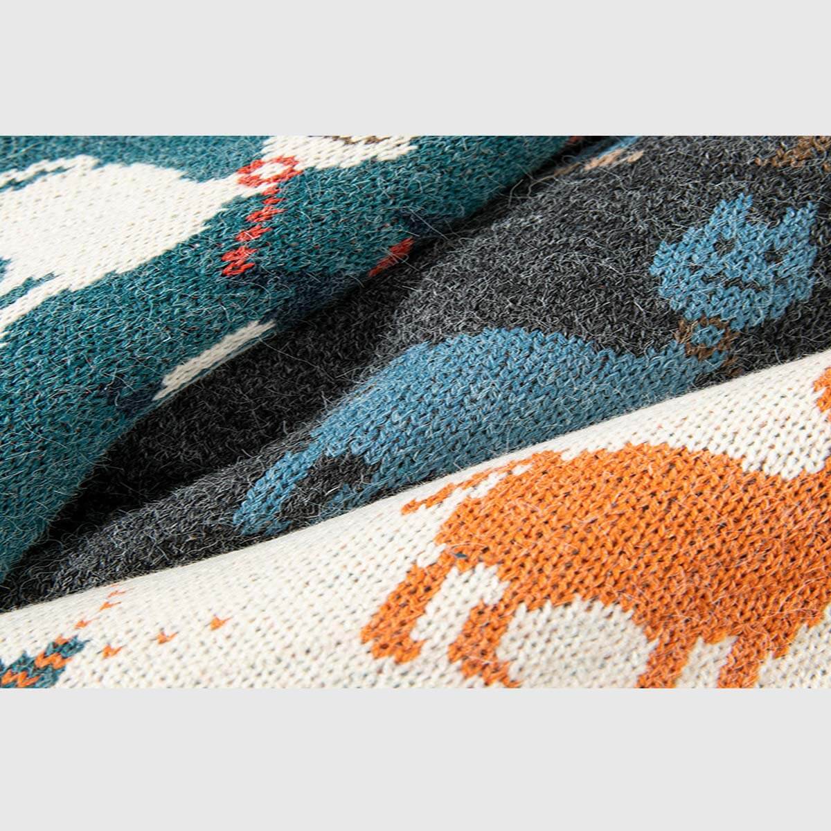 Style Core Aesthetics, New Style Trends Vintage Animal & Forest Knit Sweater