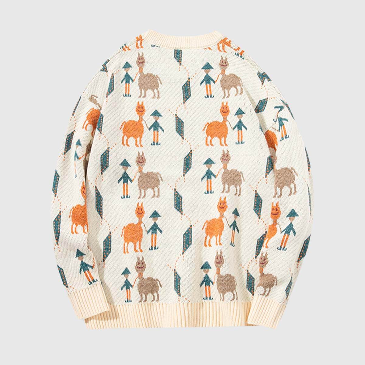 Style Core Aesthetics, New Style Trends Vintage Animal & Forest Knit Sweater