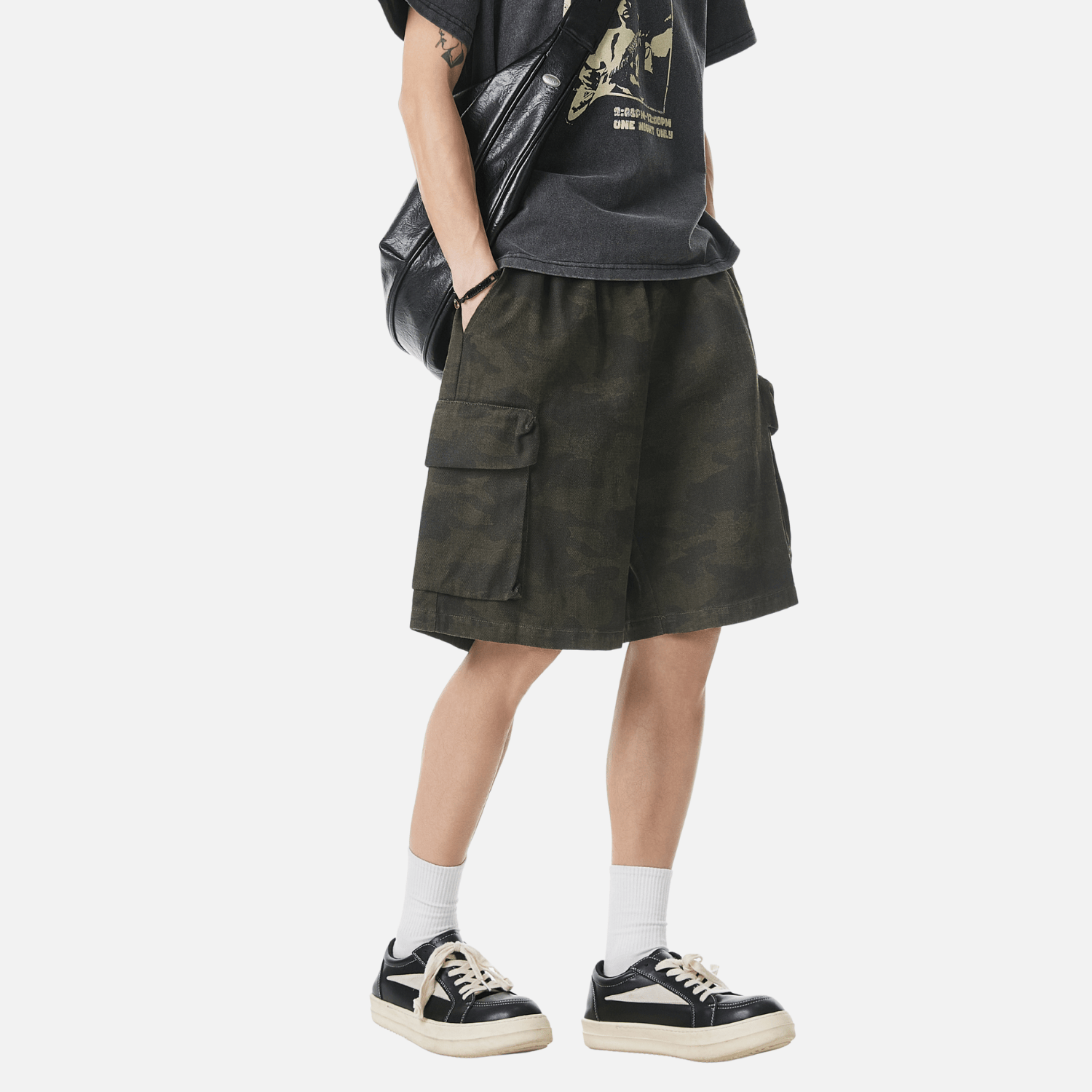 Style Core Aesthetics, New Style Trends Vintage Camo Cargo Shorts