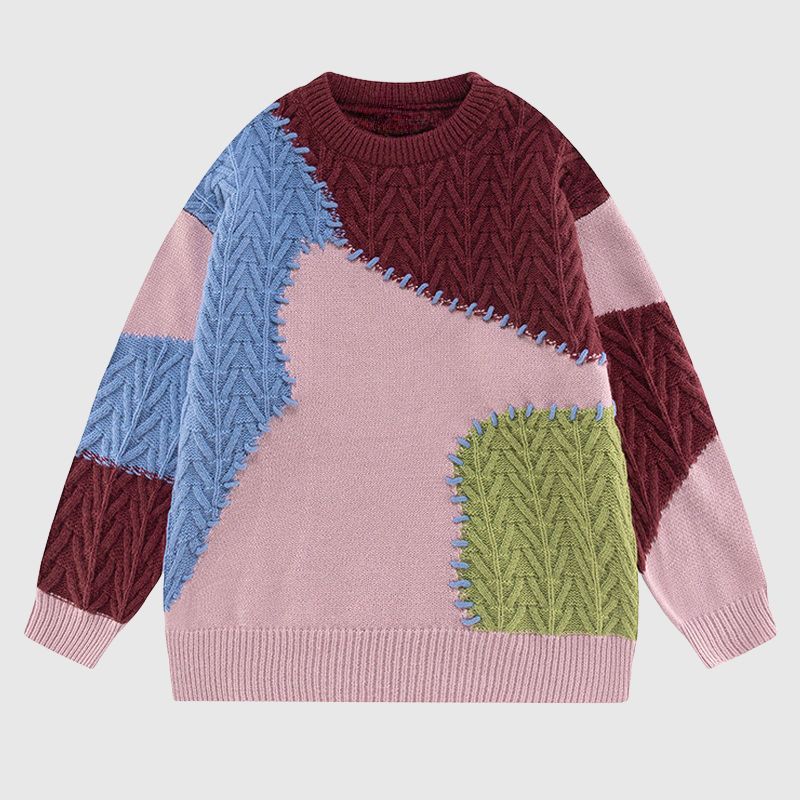 Style Core Aesthetics, New Style Trends Vintage Chic Color Clash Cozy Sweater