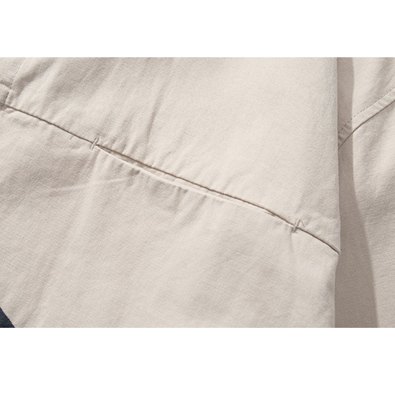 Style Core Aesthetics, New Style Trends Vintage Contrast Patchwork Shirts