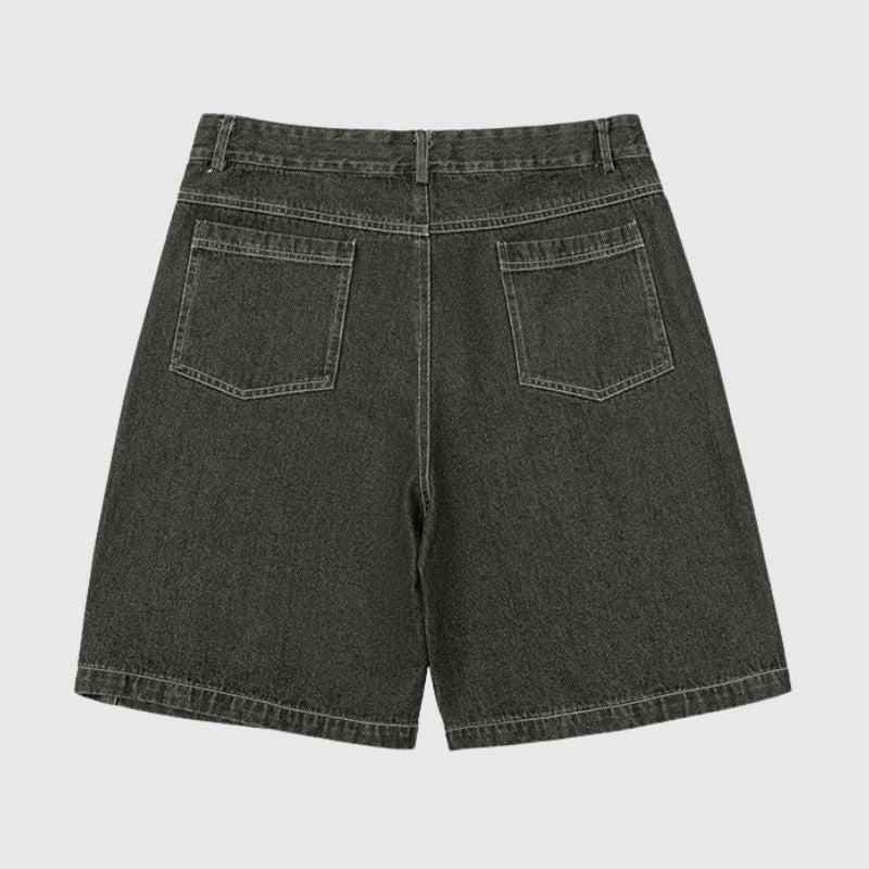 Style Core Aesthetics, New Style Trends Vintage Distressed Solid Jorts