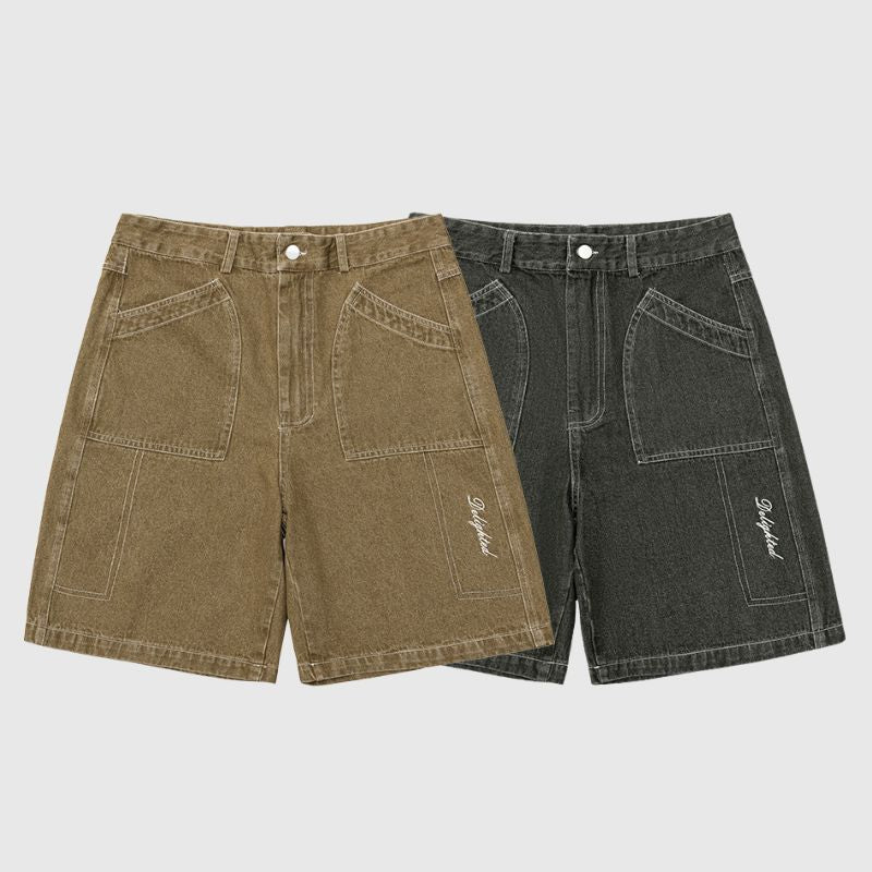 Style Core Aesthetics, New Style Trends Vintage Distressed Solid Jorts