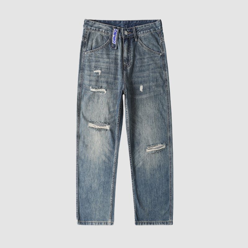 Style Core Aesthetics, New Style Trends Vintage Distressed Washed Ripped Jeans