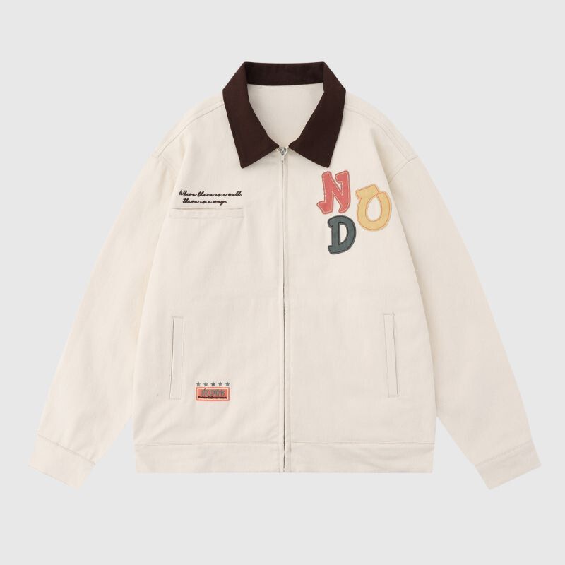 Style Core Aesthetics, New Style Trends Vintage Embroidered Dopamine Design Jacket