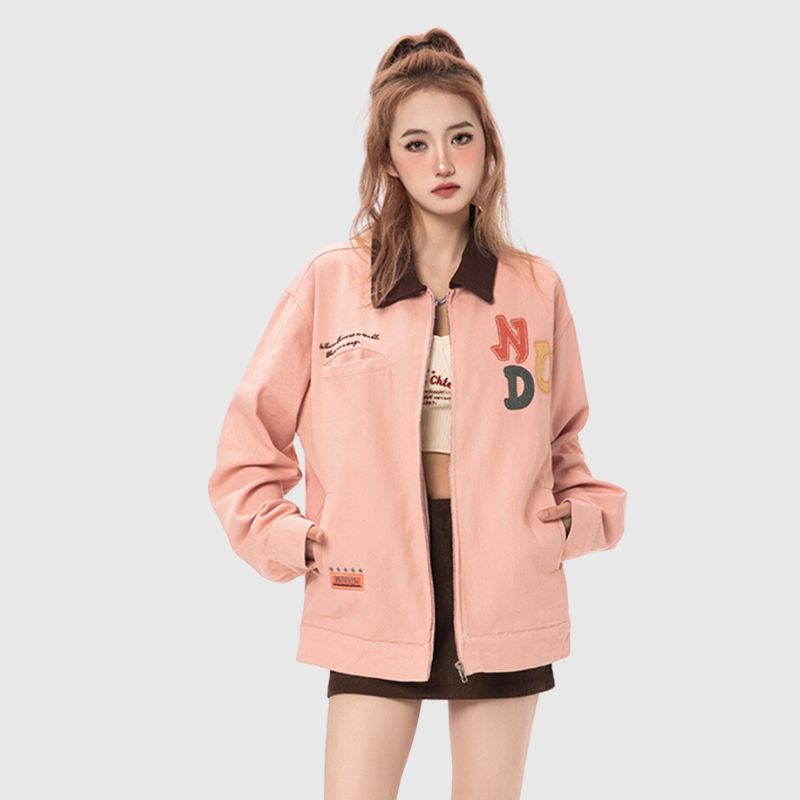 Style Core Aesthetics, New Style Trends Vintage Embroidered Dopamine Design Jacket