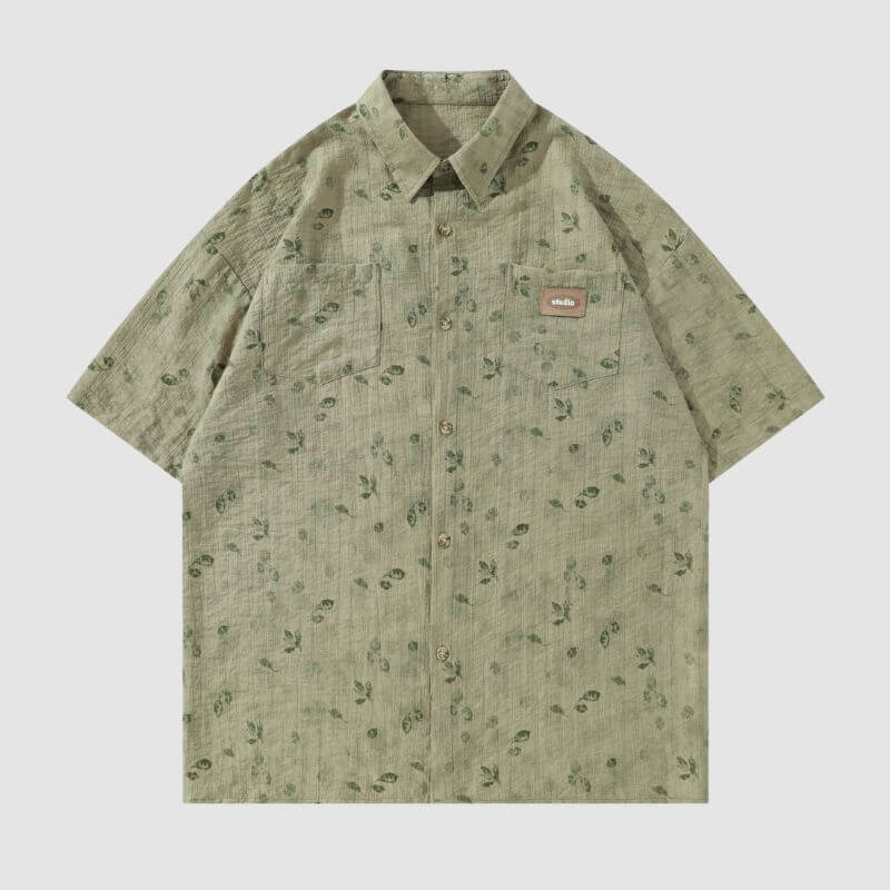 Style Core Aesthetics, New Style Trends Vintage Floral Full Print Shirts