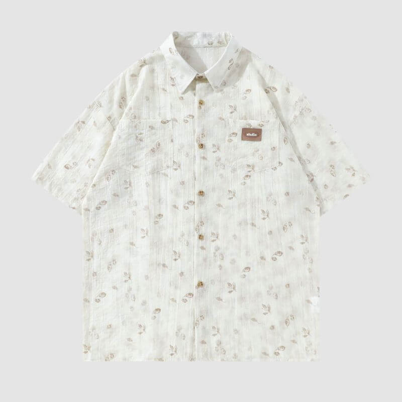 Style Core Aesthetics, New Style Trends Vintage Floral Full Print Shirts