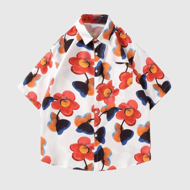 Style Core Aesthetics, New Style Trends Vintage Floral Print Shirts