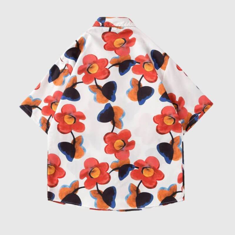 Style Core Aesthetics, New Style Trends Vintage Floral Print Shirts