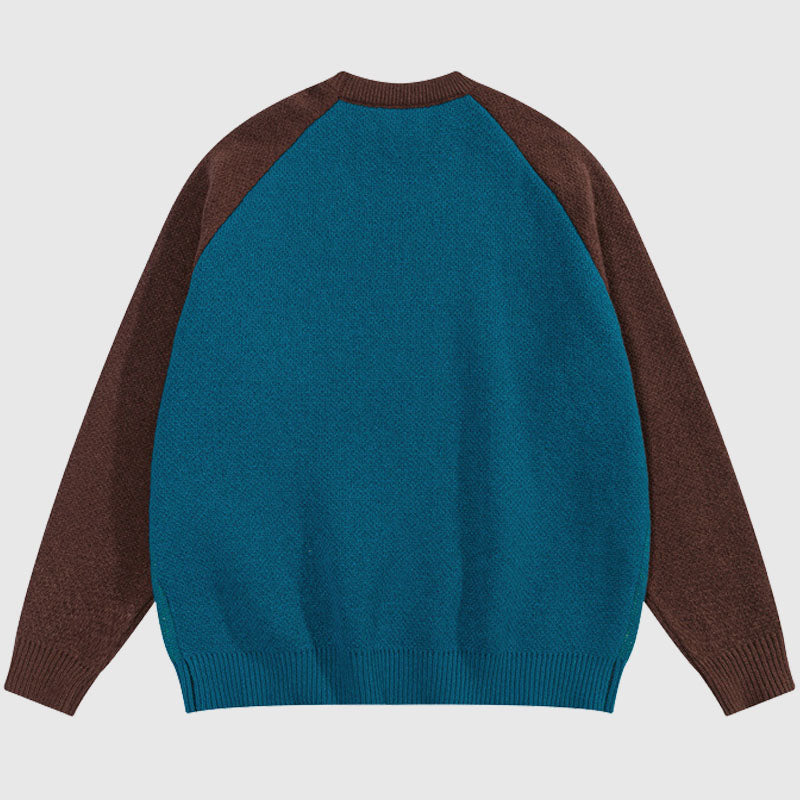 Style Core Aesthetics, New Style Trends Vintage Letter Patchwork Pullover