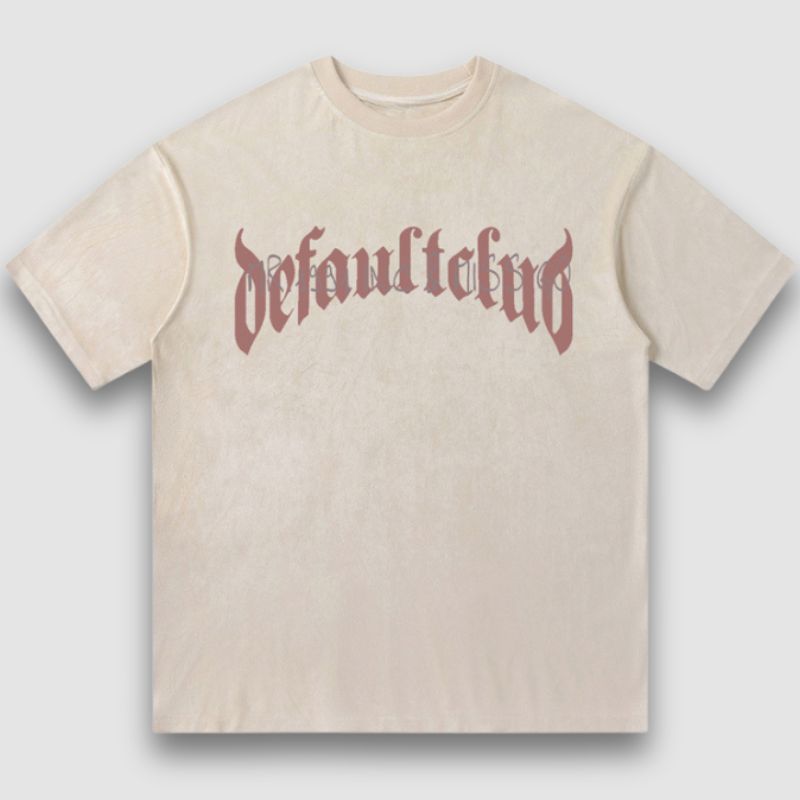 Style Core Aesthetics, New Style Trends Vintage Lettered Floral Printed Suede Tee