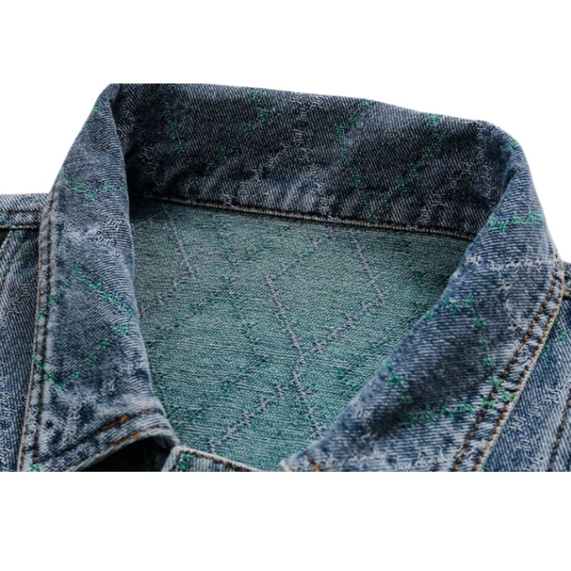 Style Core Aesthetics, New Style Trends Vintage Patchwork Denim Contrast Jacket