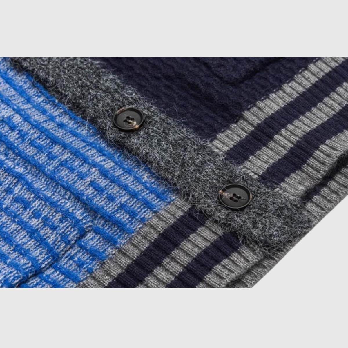 Style Core Aesthetics, New Style Trends Vintage Patchwork Knit Cardigan