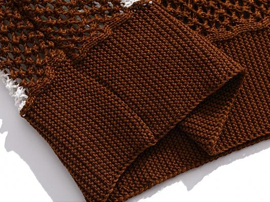 Style Core Aesthetics, New Style Trends Vintage Patchwork Knit Polo