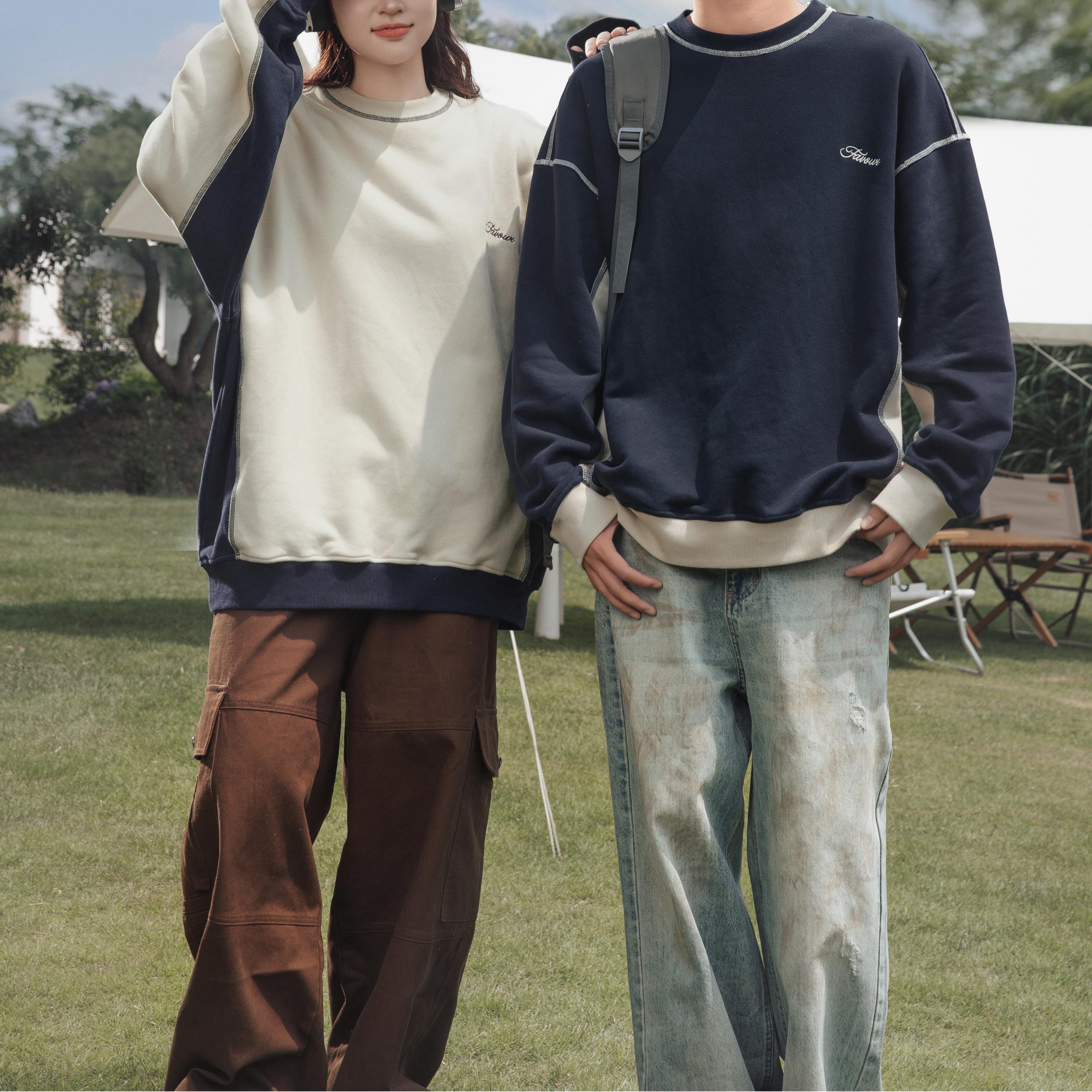 Style Core Aesthetics, New Style Trends Vintage  Patchwork Sweatshirt