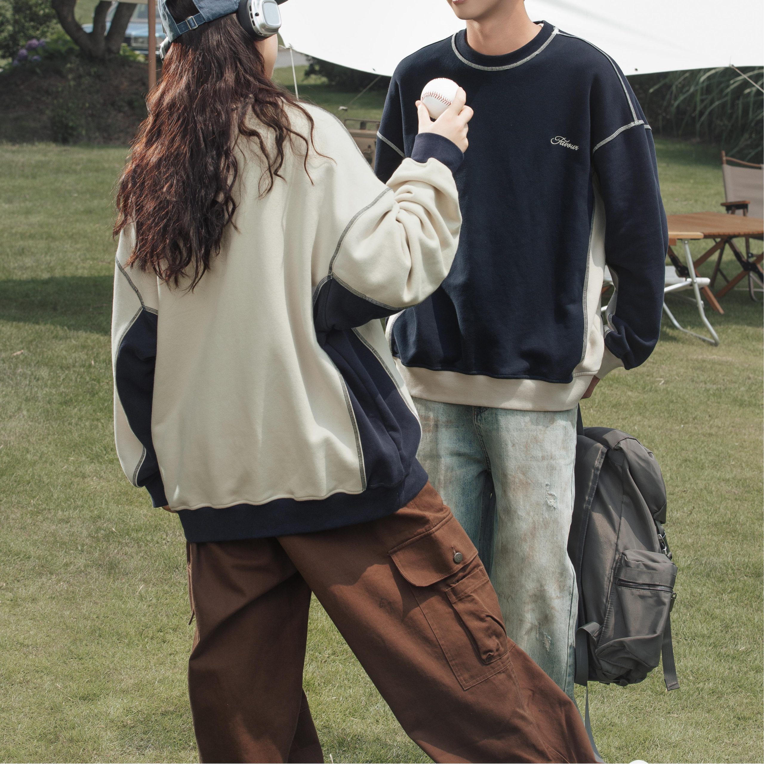 Style Core Aesthetics, New Style Trends Vintage  Patchwork Sweatshirt