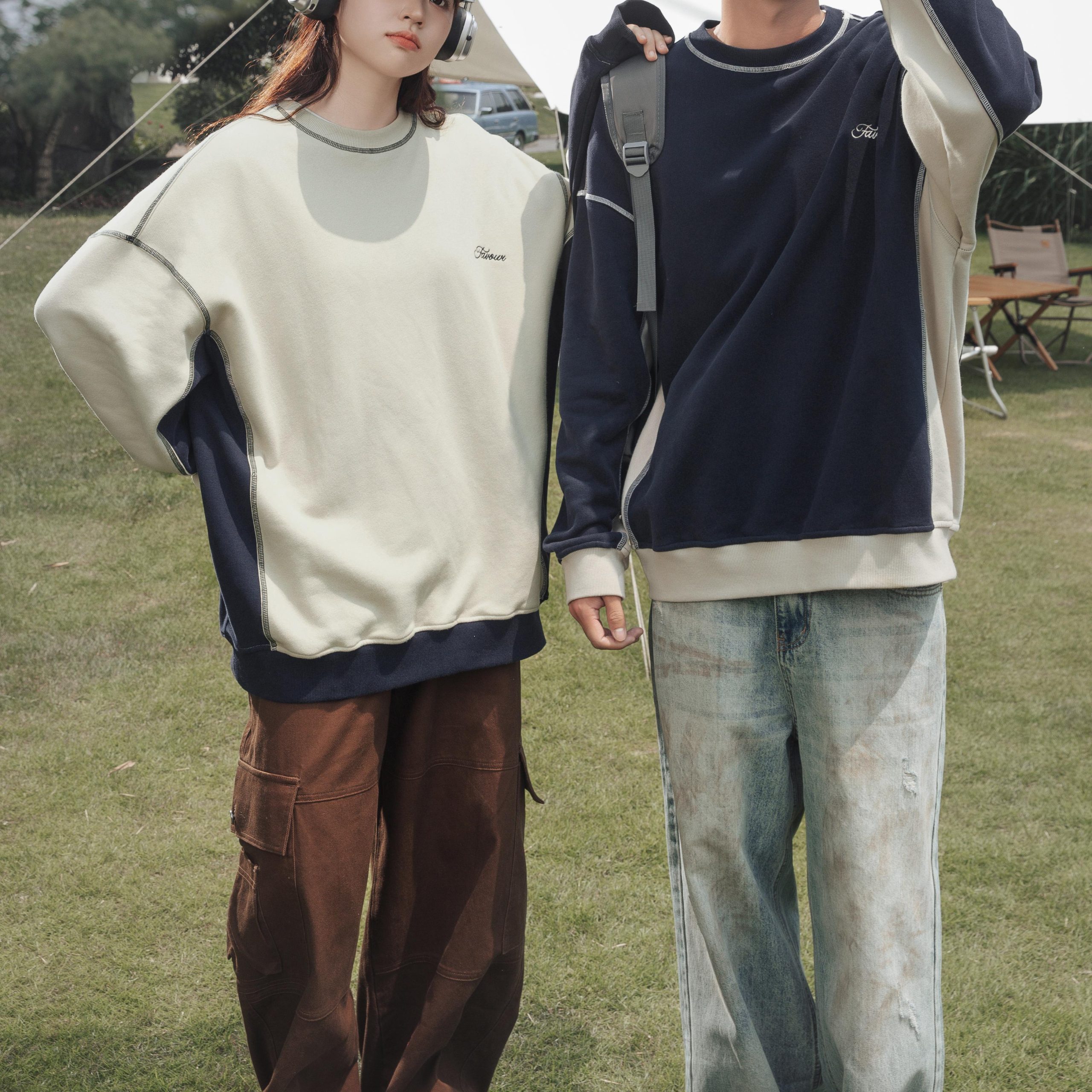 Style Core Aesthetics, New Style Trends Vintage  Patchwork Sweatshirt