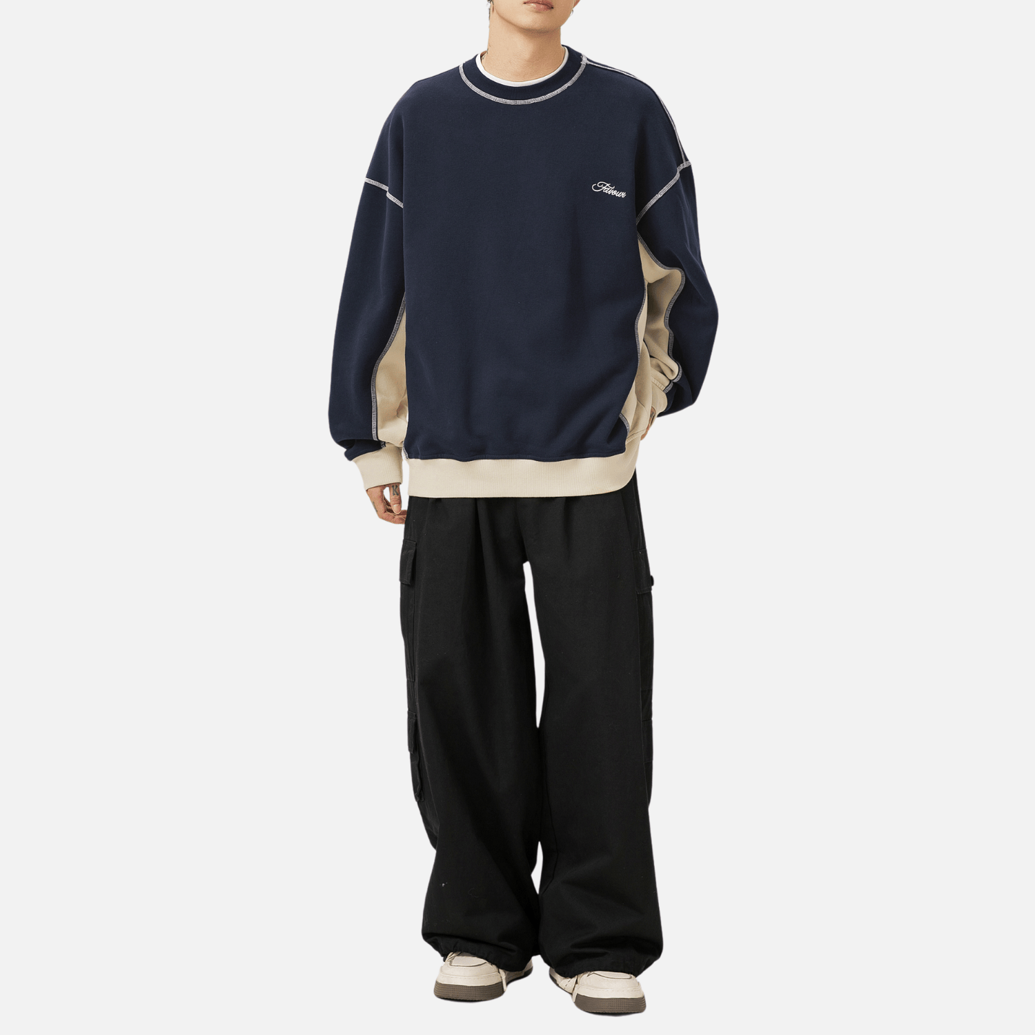 Style Core Aesthetics, New Style Trends Vintage  Patchwork Sweatshirt