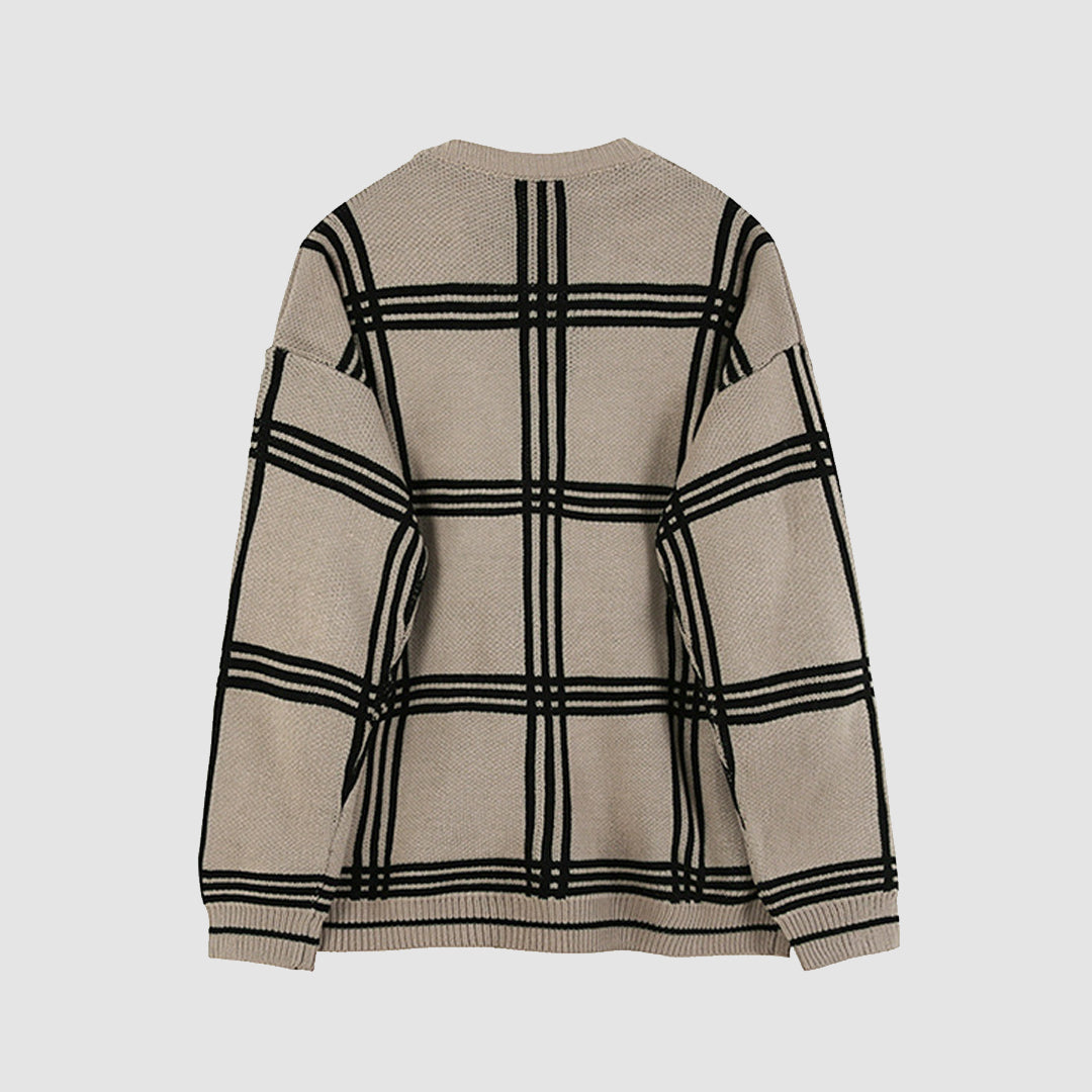 Style Core Aesthetics, New Style Trends Vintage Plaid Cardigan Sweater