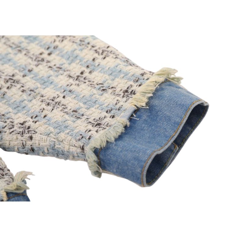 Style Core Aesthetics, New Style Trends Vintage Plaid Patchwork Edged Jacket