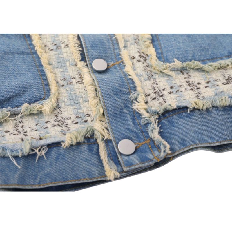 Style Core Aesthetics, New Style Trends Vintage Plaid Patchwork Edged Jacket
