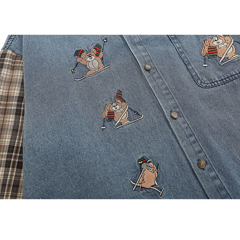 Style Core Aesthetics, New Style Trends Vintage Plaid Patchwork Shirts