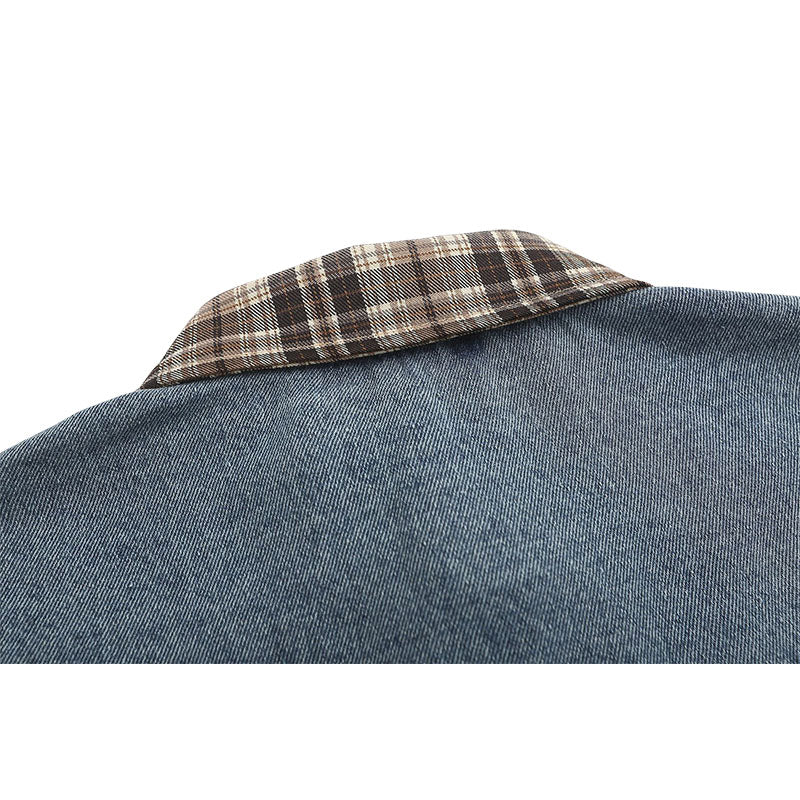 Style Core Aesthetics, New Style Trends Vintage Plaid Patchwork Shirts