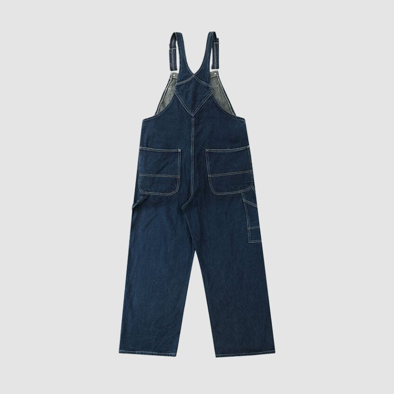 Style Core Aesthetics, New Style Trends Vintage Solid Color Denim Overalls