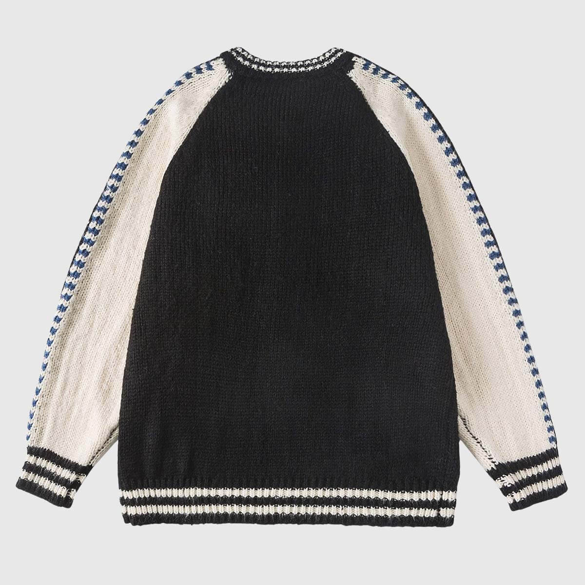 Style Core Aesthetics, New Style Trends Vintage Varsity Knit Cardigan