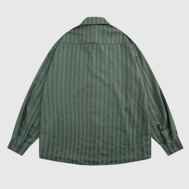Style Core Aesthetics, New Style Trends Vintage Vertical Striped Shirt