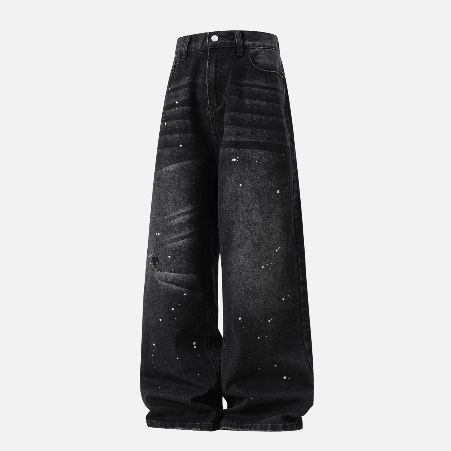 Style Core Aesthetics, New Style Trends Vintage Washed Paint-Splatter Jeans