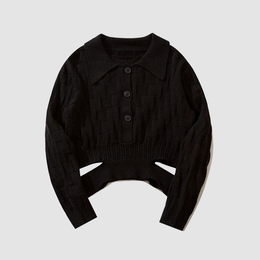Style Core Aesthetics, New Style Trends Waist Cut Out Cropped Sweater