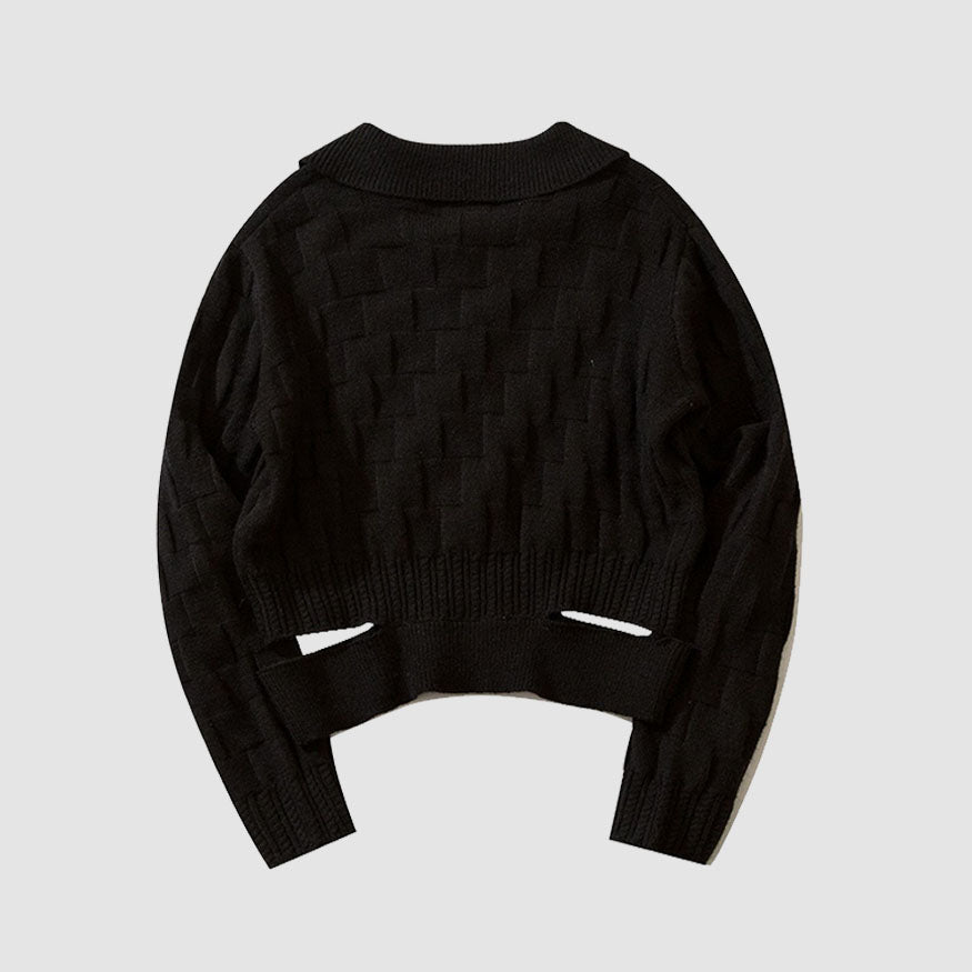 Style Core Aesthetics, New Style Trends Waist Cut Out Cropped Sweater