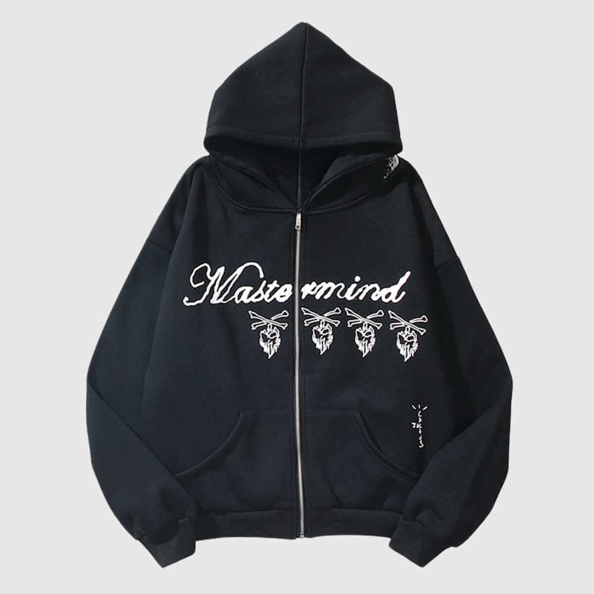 Style Core Aesthetics, New Style Trends Wash Skull Print Hoodie