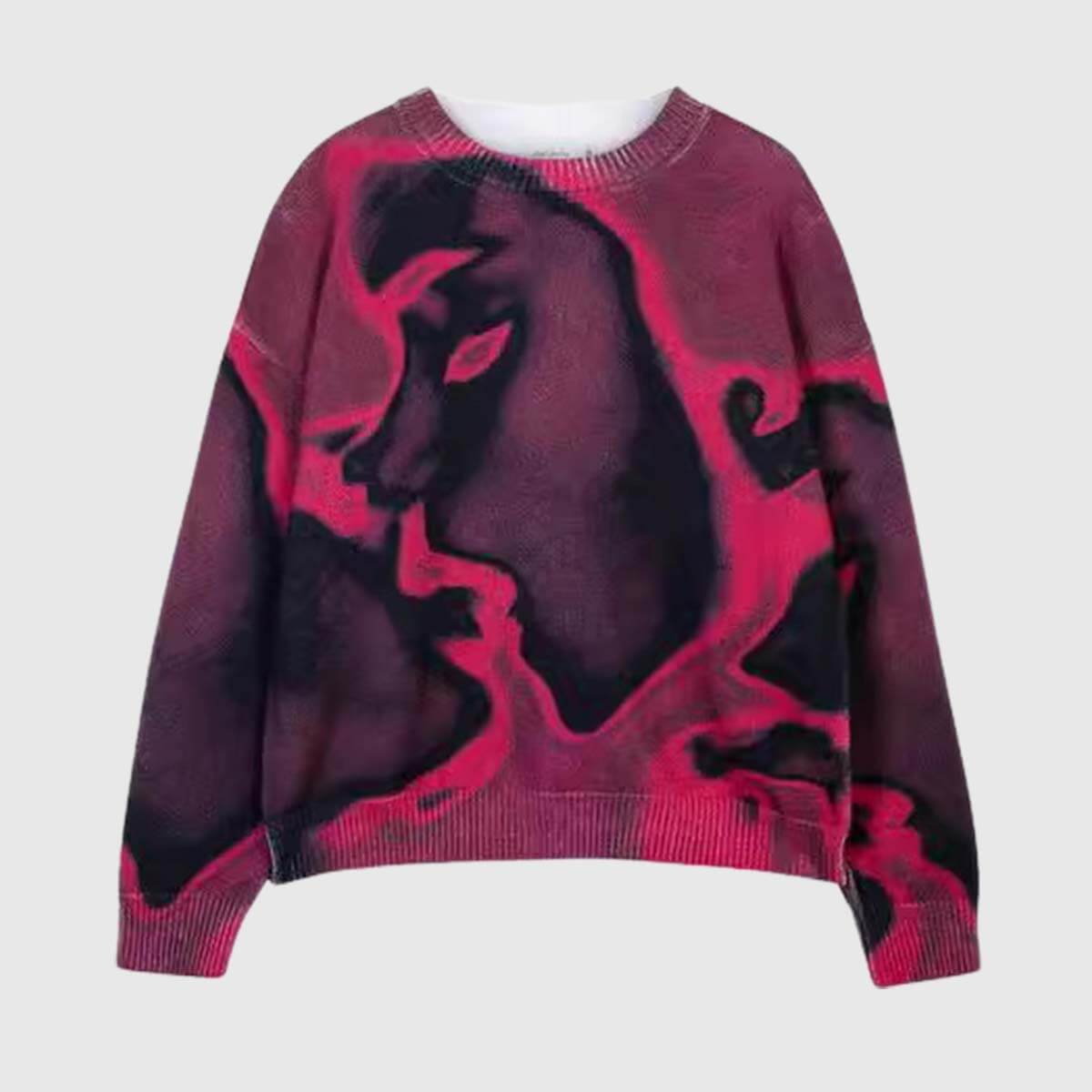 Style Core Aesthetics, New Style Trends Y2K Print Knit Sweater