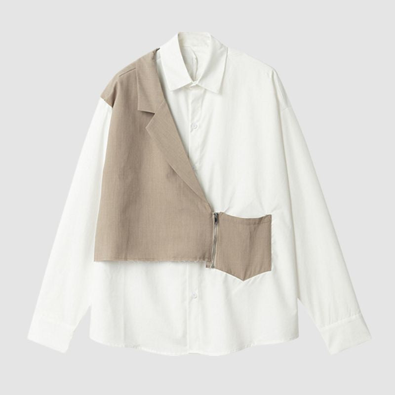 Style Core Aesthetics, New Style Trends Zipper Vest Patch Shirts