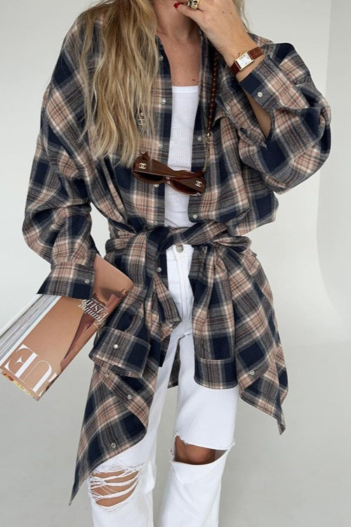 Winter Outfit Ideas, Boyfriend Plaid Shirt Blo