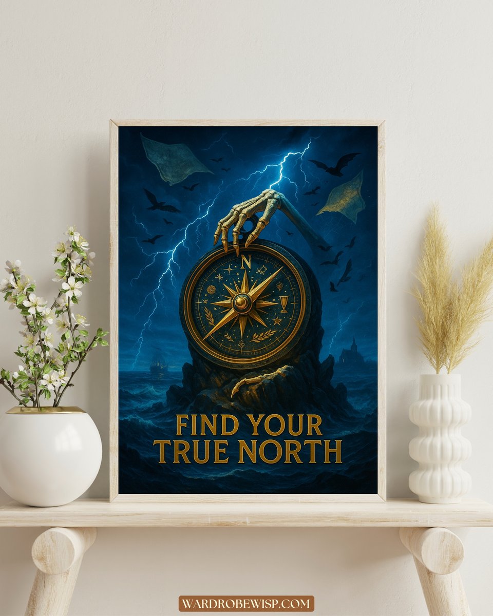 Gothic Compass Art canvas