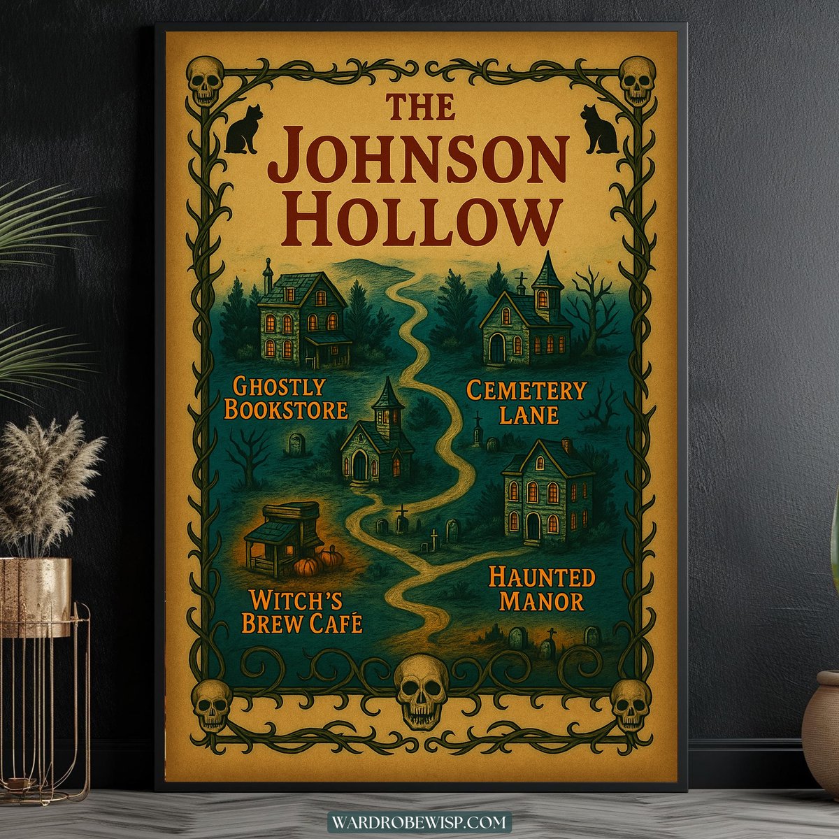 Halloween Custom Haunted Hollow Sign canvas
