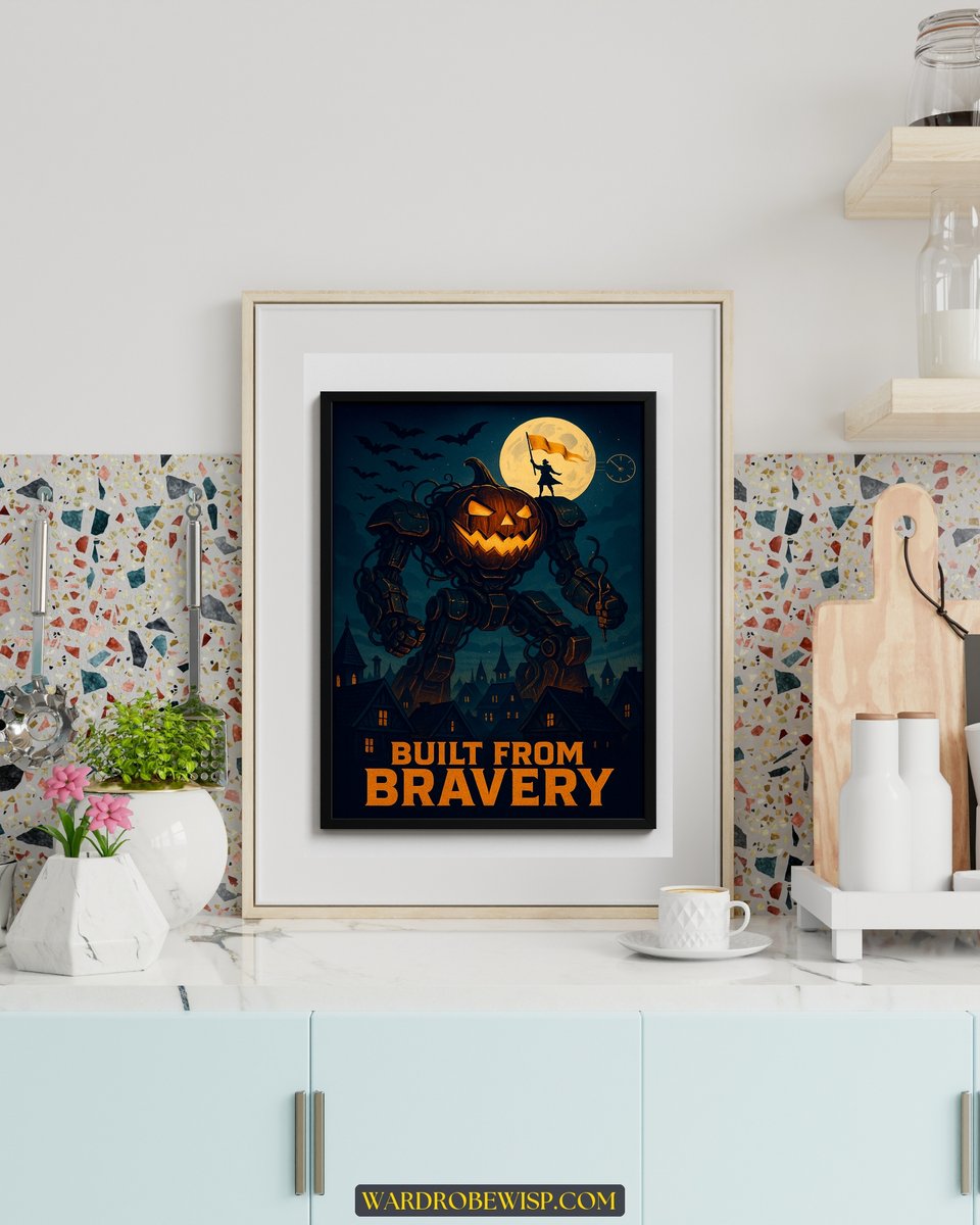 Halloween Pumpkin Mech Wall Art canvas