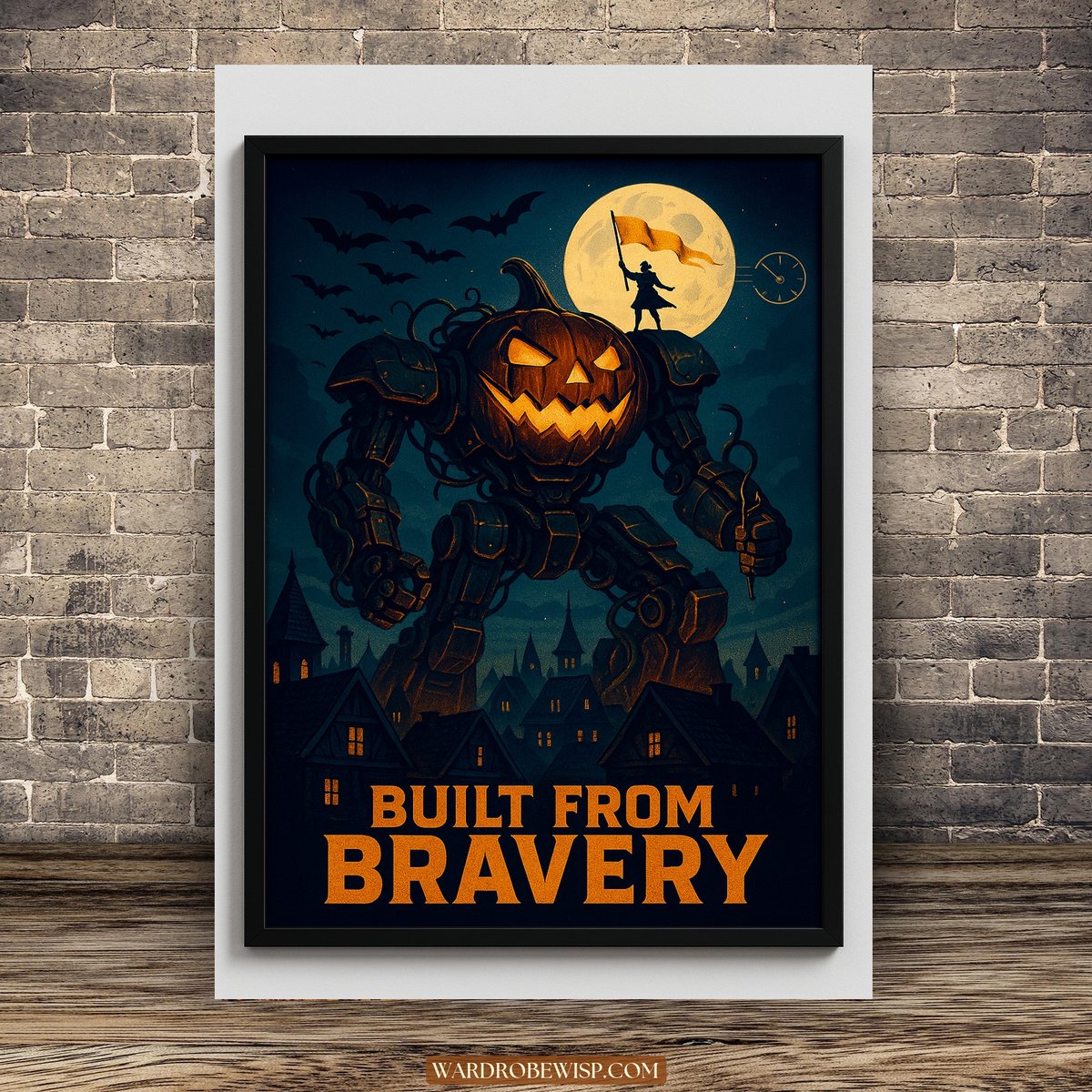 Halloween Pumpkin Mech Wall Art canvas