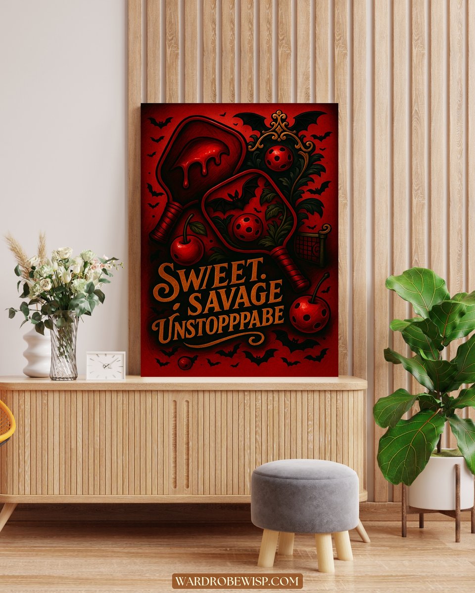 Halloween Sweet Savage Pickleball canvas