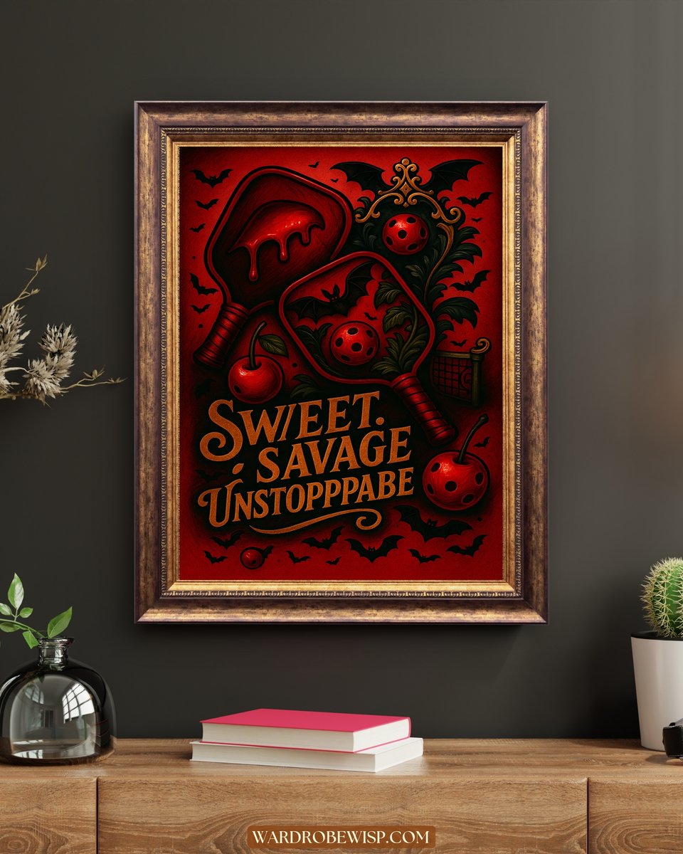 Halloween Sweet Savage Pickleball canvas