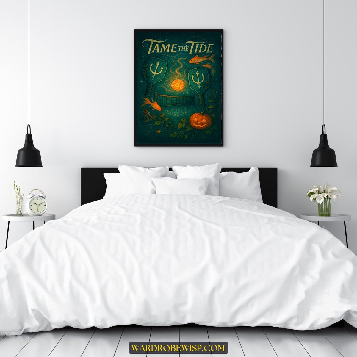 Halloween Tame the Tide Pickleball canvas